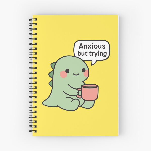 Item preview, Cute Dinosaur Anxious But Trying  designed and sold by BrownHorse90s.