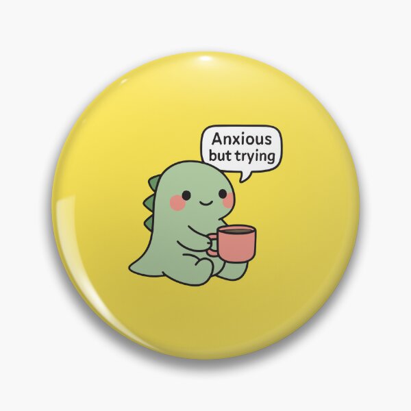 Item preview, Cute Dinosaur Anxious But Trying  designed and sold by BrownHorse90s.