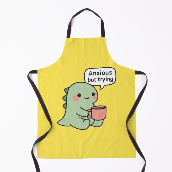 Item preview, Cute Dinosaur Anxious But Trying designed and sold by BrownHorse90s.