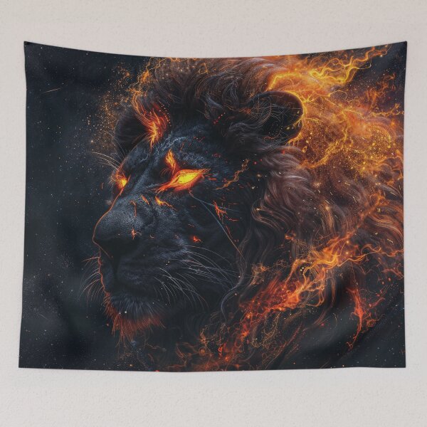 Item preview, Eternal Roar – Cosmic Lion of Fire designed and sold by QuantumDrift.
