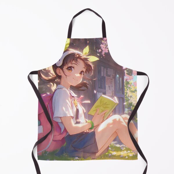 Item preview, Mayoi Hachikuji Bakemonogatari Schoolgirl Reading Book Under Sakura Original Anime Daylight Smile designed and sold by earlobejerk.