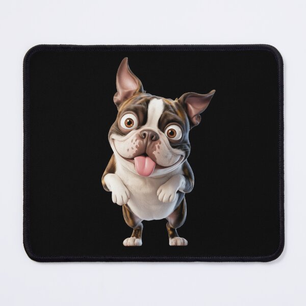 Item preview, Bouncy Boston Terrier – Tongue Out Cartoon Dog designed and sold by Visimatic.