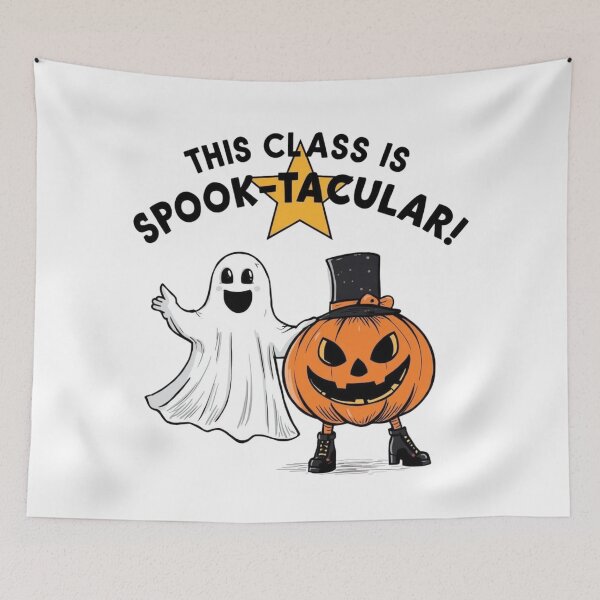 Item preview, This Class Is Spook-Tacular Halloween Ghost Pumpkin Design designed and sold by jelonkaa.