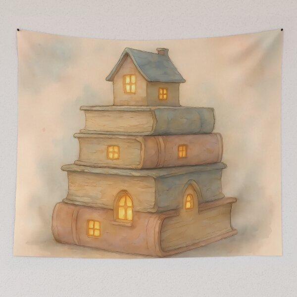 Item preview, Stack of Books as Tiny Houses / Pila de Libros como Mini Casas designed and sold by Magic Pencil Press.