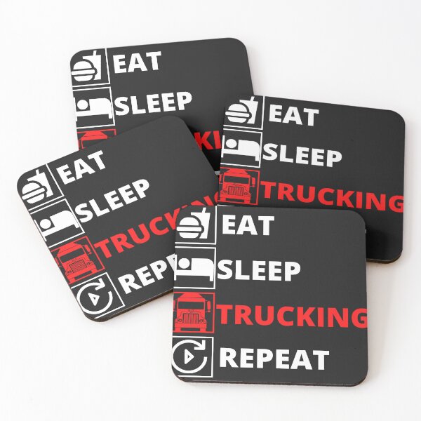 Item preview, Eat Sleep Trucking BLACK designed and sold by Skeelo702.