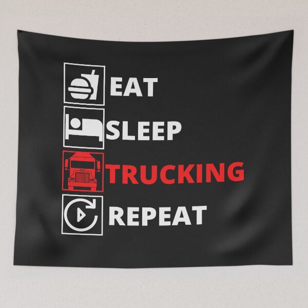 Item preview, Eat Sleep Trucking BLACK designed and sold by Skeelo702.