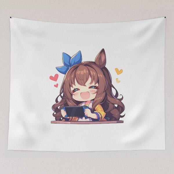 Aperçu de l'œuvre Maruzensky Uma Musume Pretty Derby Chibi Gamer Anime créée et vendue par earlobejerk.