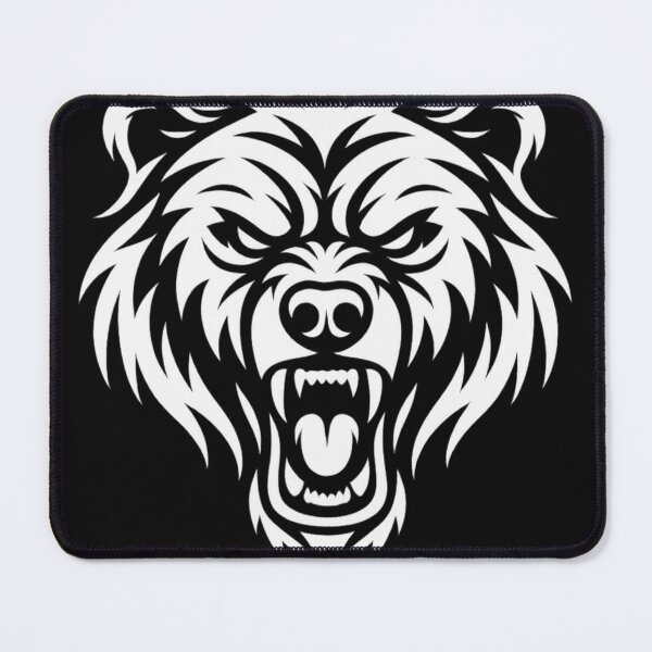 Item preview, White Tribal Bear – White Tribal Bear Tattoo Style | Biker Wild Animal designed and sold by DjokosDisigns.