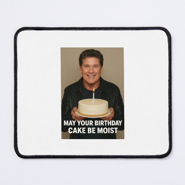 Item preview, David hasselhoff Birthday Cake Moist Funny prank meme gift weird  designed and sold by CheeseBlueprint.