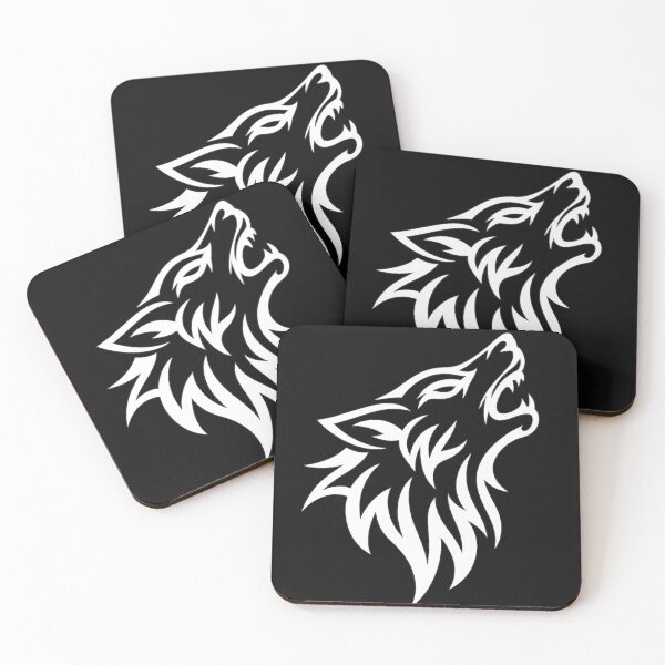 Item preview, White Tribal Wolf – White Tribal Wolf Tattoo Style | Wild Animal Biker designed and sold by DjokosDisigns.