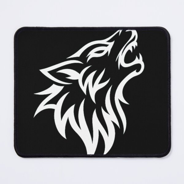 Item preview, White Tribal Wolf – White Tribal Wolf Tattoo Style | Wild Animal Biker designed and sold by DjokosDisigns.