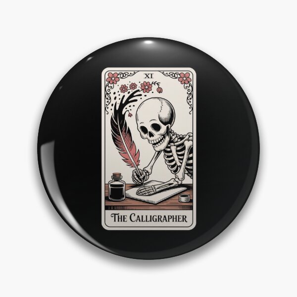Item preview, The Calligrapher Skeleton Writer Tarot Card Design designed and sold by Blok45.