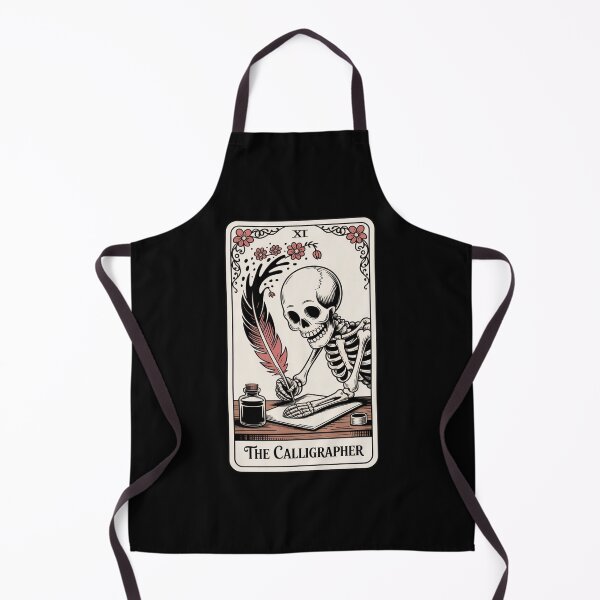 Item preview, The Calligrapher Skeleton Writer Tarot Card Design designed and sold by Blok45.