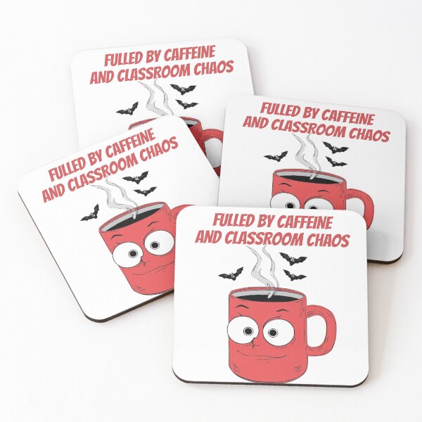 Item preview, Fueled by Caffeine and Classroom Chaos – Funny Teacher Halloween Coffe designed and sold by jelonkaa.