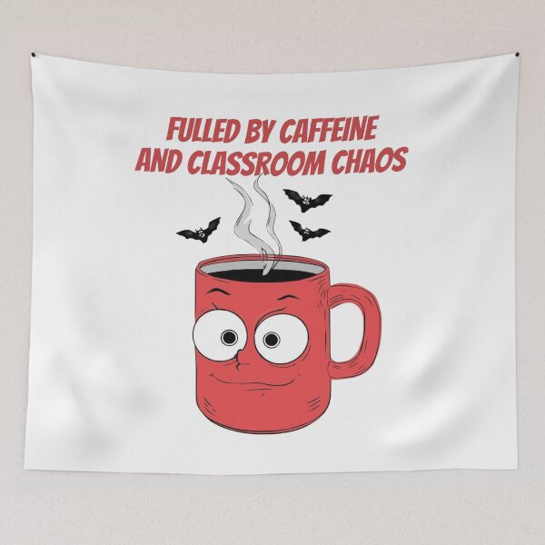 Item preview, Fueled by Caffeine and Classroom Chaos – Funny Teacher Halloween Coffe designed and sold by jelonkaa.