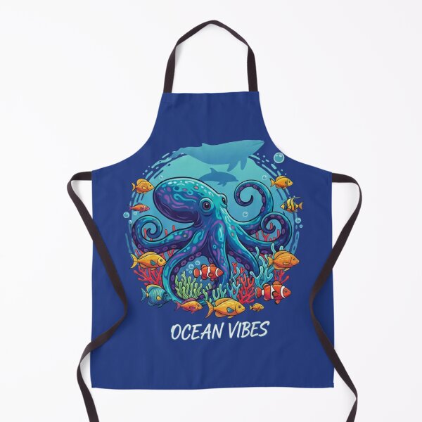 Item preview, Ocean Vibes – Colorful Octopus & Coral Reef Underwater Scene designed and sold by InkwildStudio.