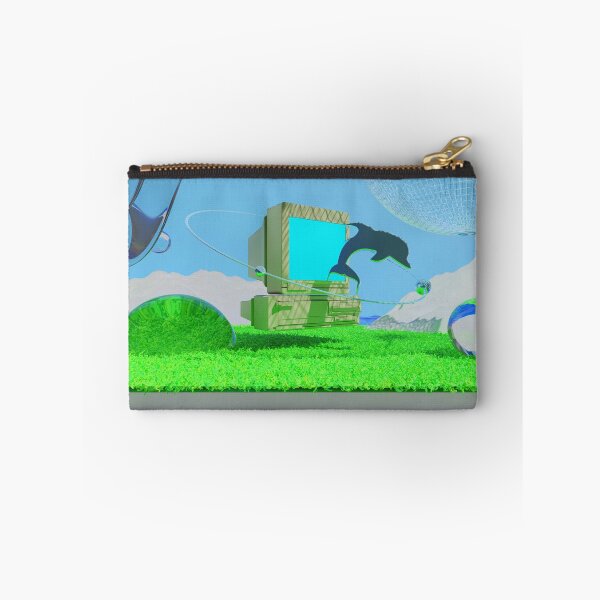 Item preview, fantasy nature green eco frutiger aero, web 2.0 gloss, y2k psycedelic colorful summer beach  vibes abstract designed and sold by CYBER-ROR.