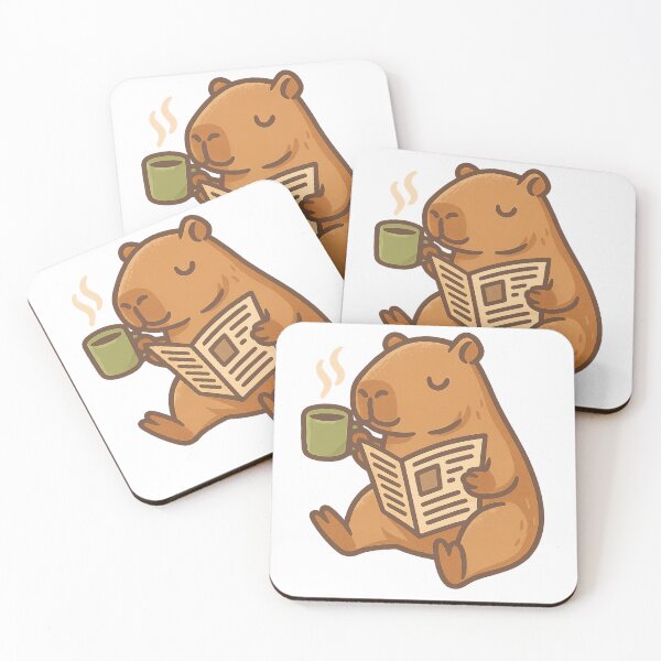 Item preview, Relaxing Capybara – Cute Kawaii Animal Illustration designed and sold by VDekDesigns.