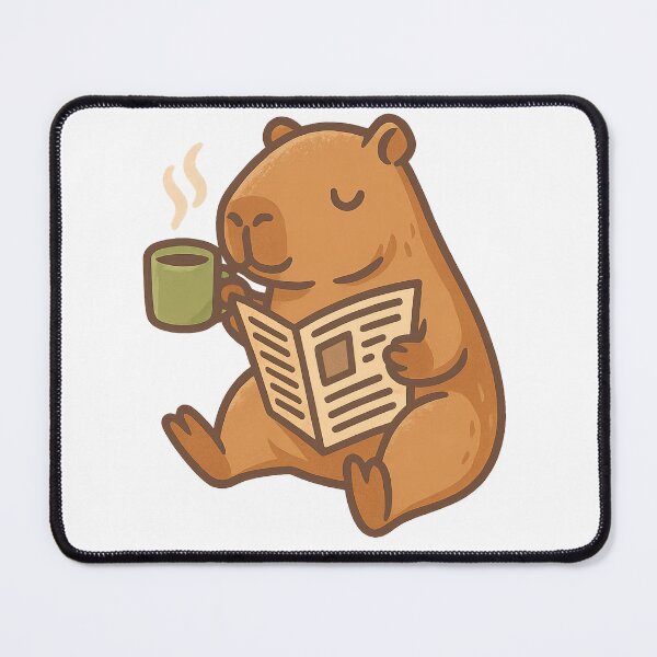 Item preview, Relaxing Capybara – Cute Kawaii Animal Illustration designed and sold by VDekDesigns.