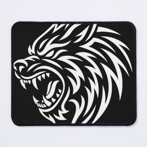 Item preview, White Tribal Werewolf – White Tribal Werewolf Tattoo Style | Wild Biker designed and sold by DjokosDisigns.