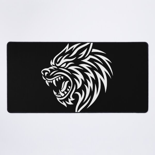 Item preview, White Tribal Werewolf – White Tribal Werewolf Tattoo Style | Wild Biker designed and sold by DjokosDisigns.