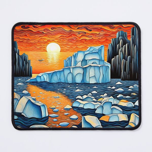 Item preview, Icebergs at sunset 5 designed and sold by George Hutton Hunter.