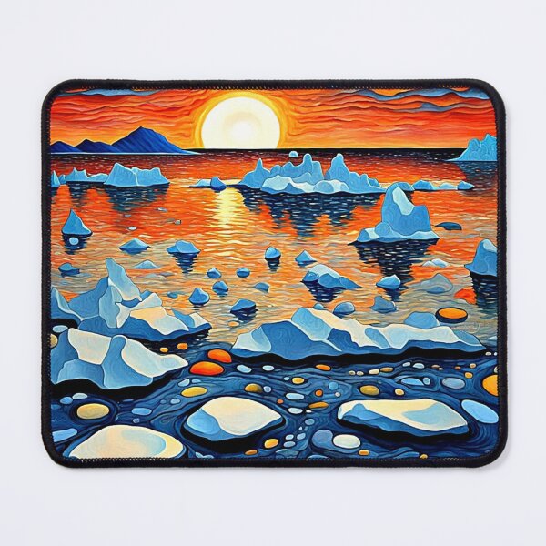 Item preview, Icebergs at sunset 8 designed and sold by George Hutton Hunter.