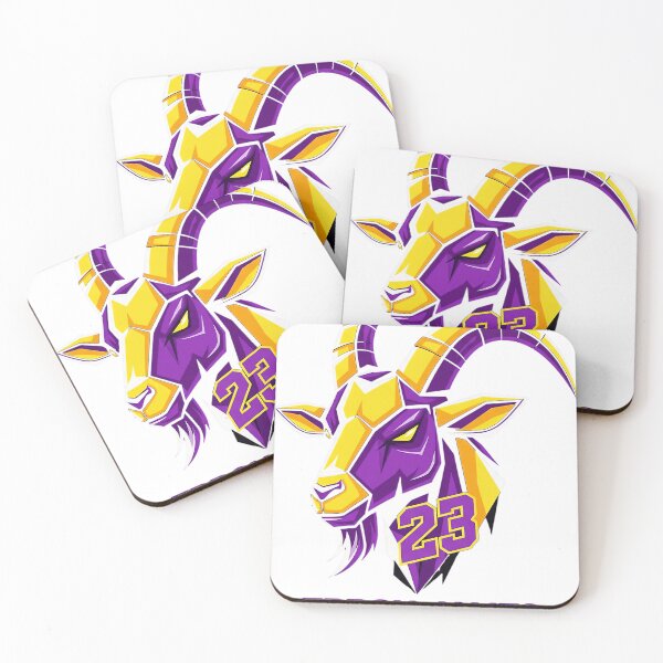 Item preview, LeBron James 23 GOAT Purple Gold Basketball Art designed and sold by choluren.