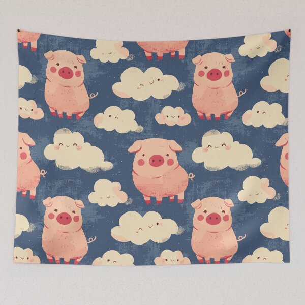 Item preview, Cute Nursery Pig Pattern designed and sold by bapupa.