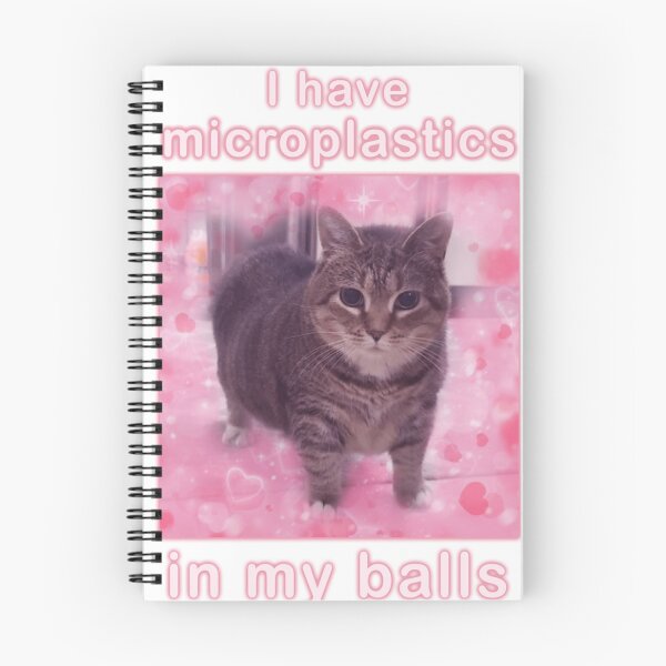 Item preview, Microplastics In Balls Funny Cat Meme Gifts designed and sold by Millernerstill.