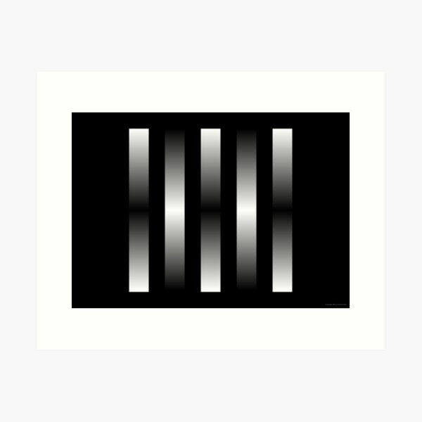 Silver Ribbons #3 (abstract graphic art) Art Print