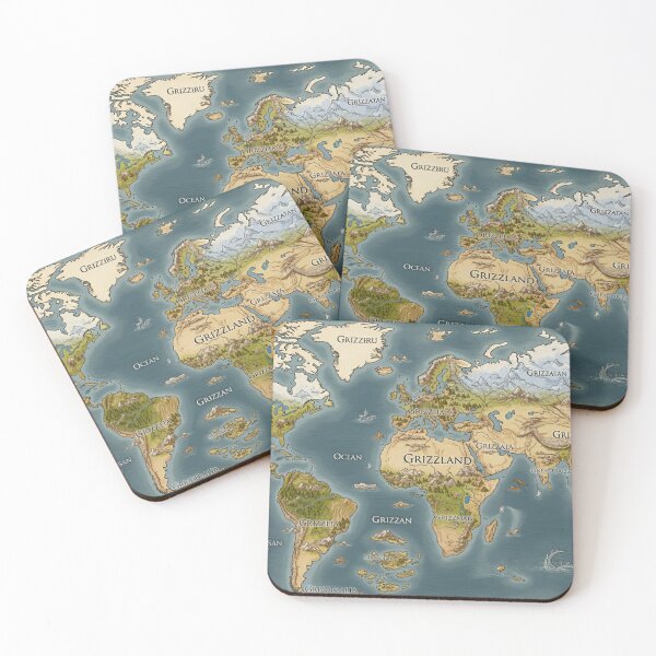 Item preview, Map of the GrizzlyWorld designed and sold by GrizzlyJohns.