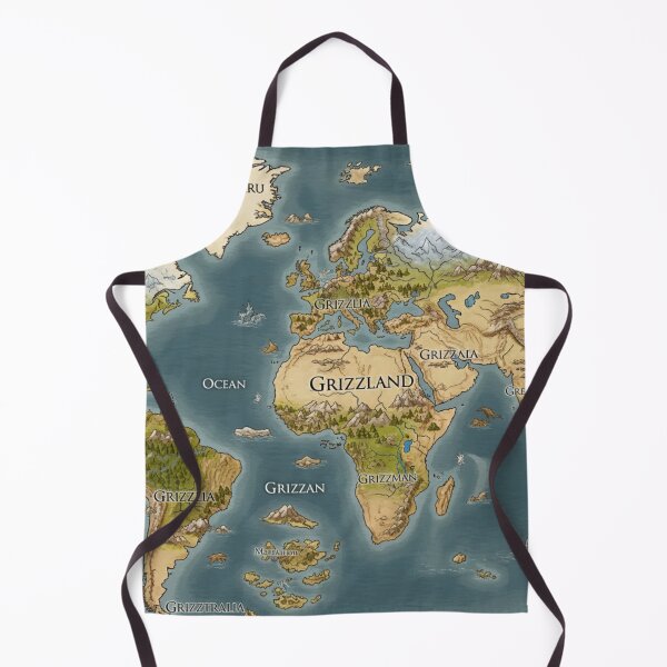 Item preview, Map of the GrizzlyWorld designed and sold by GrizzlyJohns.