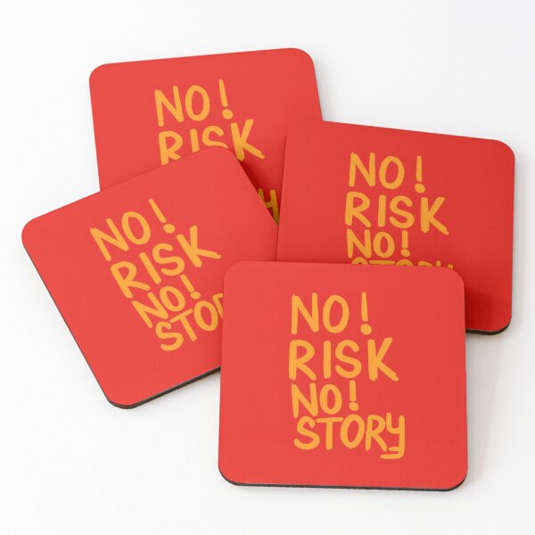 Item preview, No Risk No Story Motivational Quote Bold Typography designed and sold by SuccessHunters.