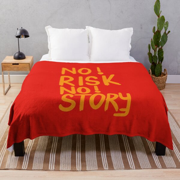 Item preview, No Risk No Story Motivational Quote Bold Typography designed and sold by SuccessHunters.