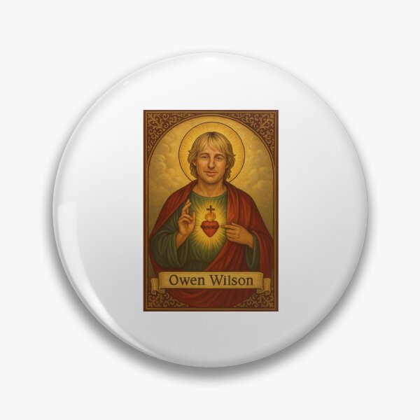 Item preview, Owen wilson saint celebrity birthday funny meme holy prank weird designed and sold by CheeseBlueprint.