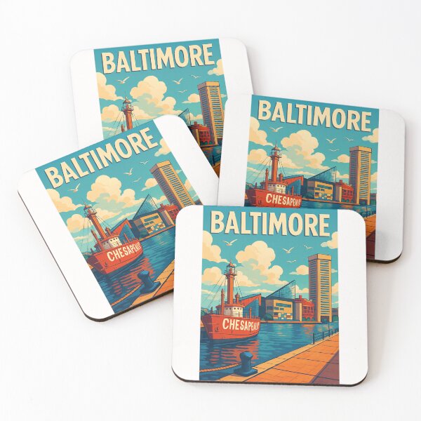 Item preview,  Baltimore Inner Harbor with Lightship Chesapeake designed and sold by Places On Earth.