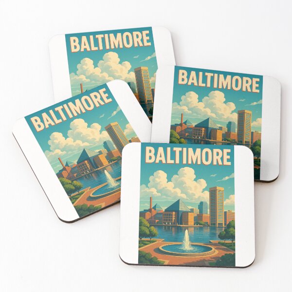 Item preview,  Baltimore Waterfront and Skyline from Federal Hill designed and sold by Places On Earth.