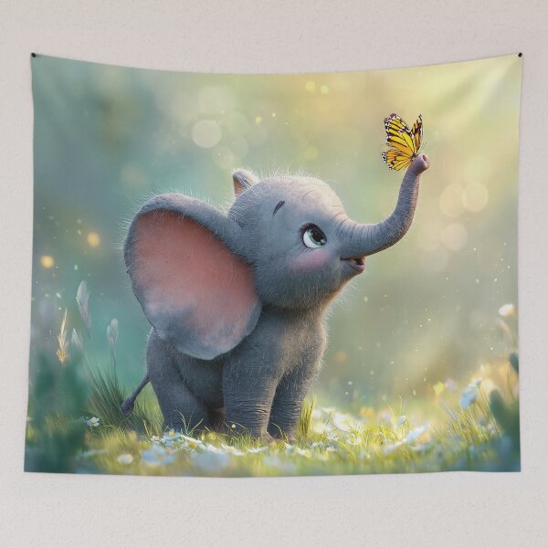 Item preview, Elephant's Magical Butterfly Adventure designed and sold by Venon28.