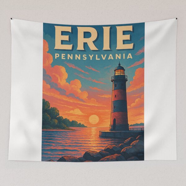 Item preview,  Presque Isle Lighthouse at Sunset in Erie, Pennsylvania designed and sold by Places On Earth.