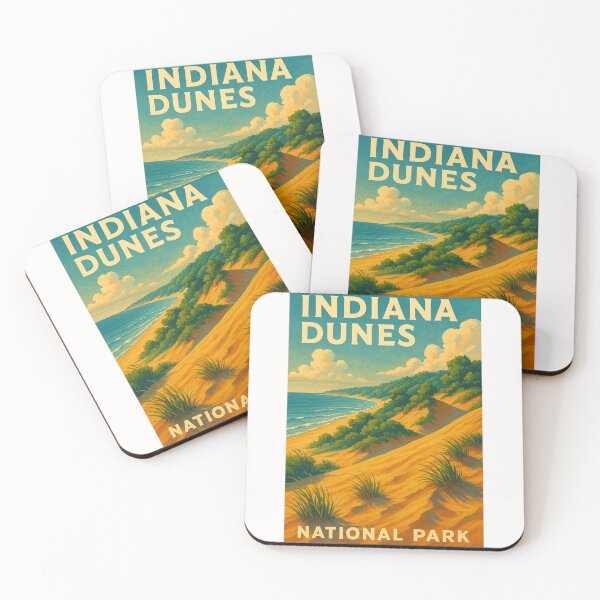 Item preview,  Indiana Dunes National Park Shoreline with Forested Hills designed and sold by Places On Earth.