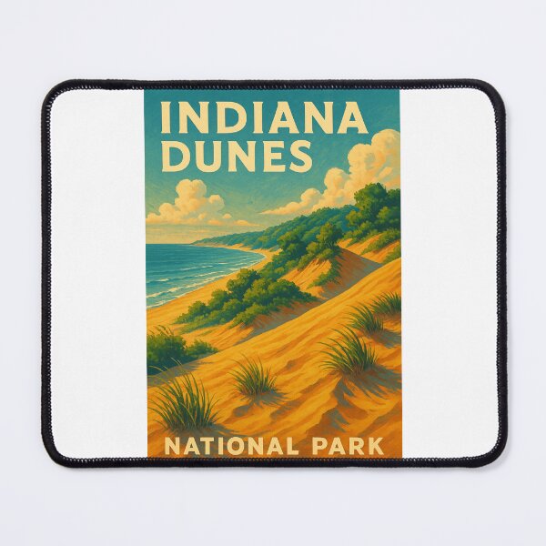 Item preview, Indiana Dunes National Park Shoreline with Forested Hills designed and sold by Places On Earth.