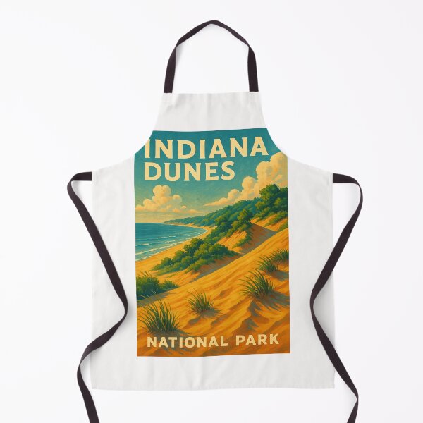 Item preview, Indiana Dunes National Park Shoreline with Forested Hills designed and sold by Places On Earth.