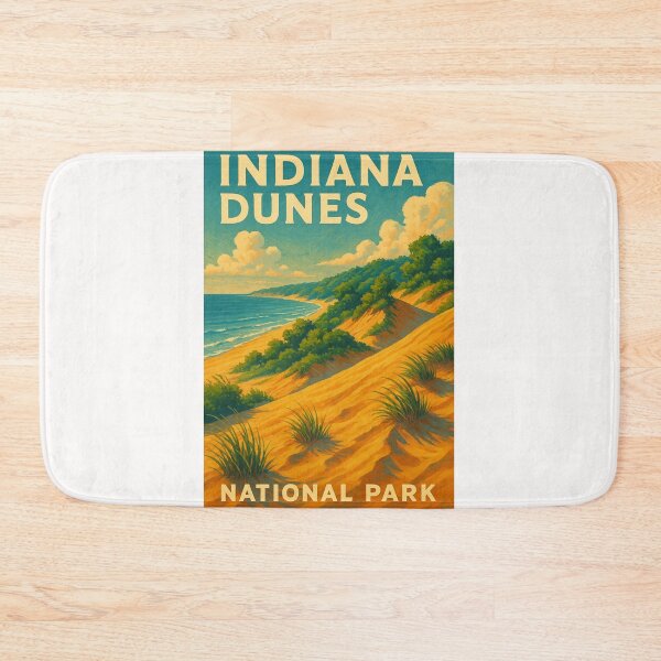 Item preview,  Indiana Dunes National Park Shoreline with Forested Hills designed and sold by Places On Earth.