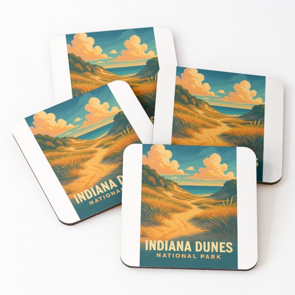 Item preview,  Sunset Over Trail to Lake Michigan in Indiana Dunes designed and sold by Places On Earth.