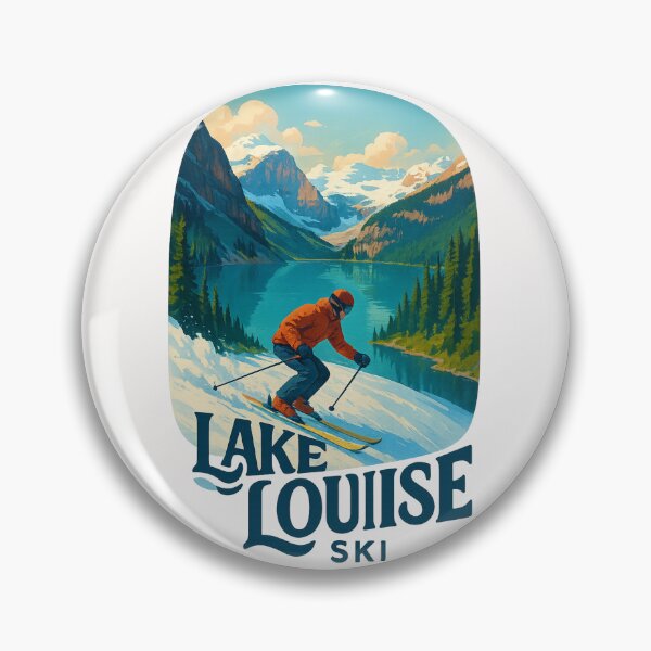 Item preview,  Ski Descent with View of Lake Louise and Glacier Peaks designed and sold by Places On Earth.