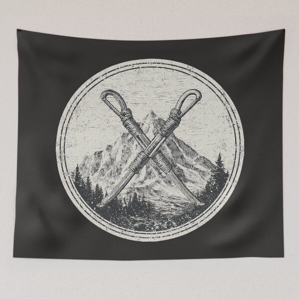 Item preview, Carabiners and mountains – vintage climbing design for mountaineers and outdoor enthusiasts designed and sold by Meiersbeste.