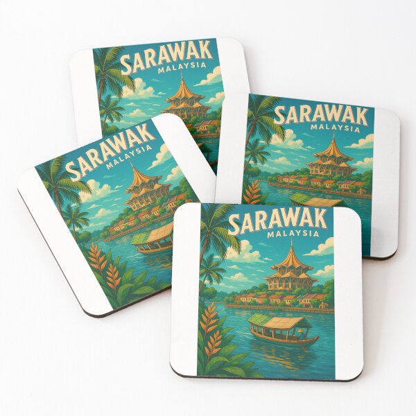 Item preview,  Kuching Waterfront with Sarawak State Assembly and Sampan designed and sold by Places On Earth.