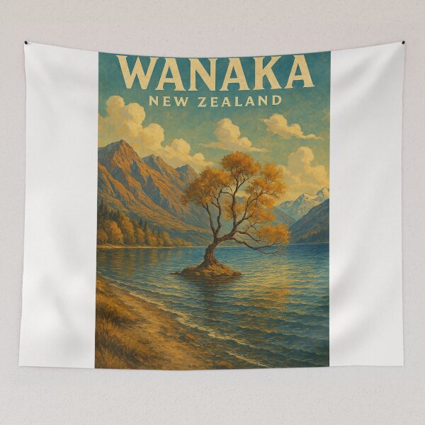 Item preview,  Lone Tree in Lake Wānaka, South Island, New Zealand designed and sold by Places On Earth.