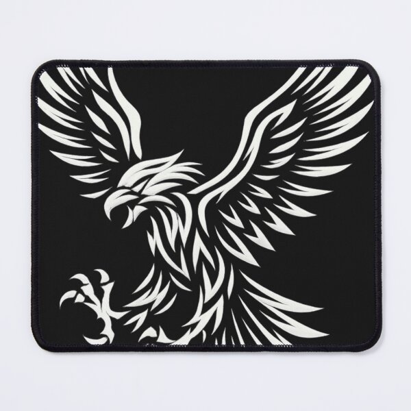 Item preview, White Tribal Eagle – White Tribal Eagle Attack Tattoo Style | Wild Biker designed and sold by DjokosDisigns.